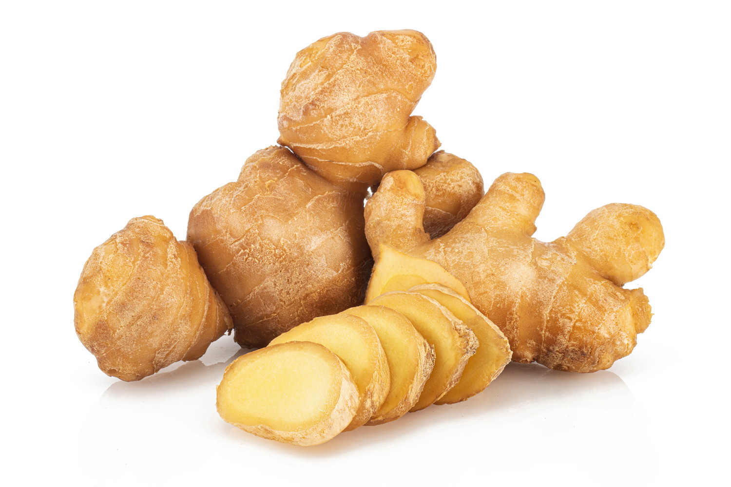 丸ごととスライスした生姜