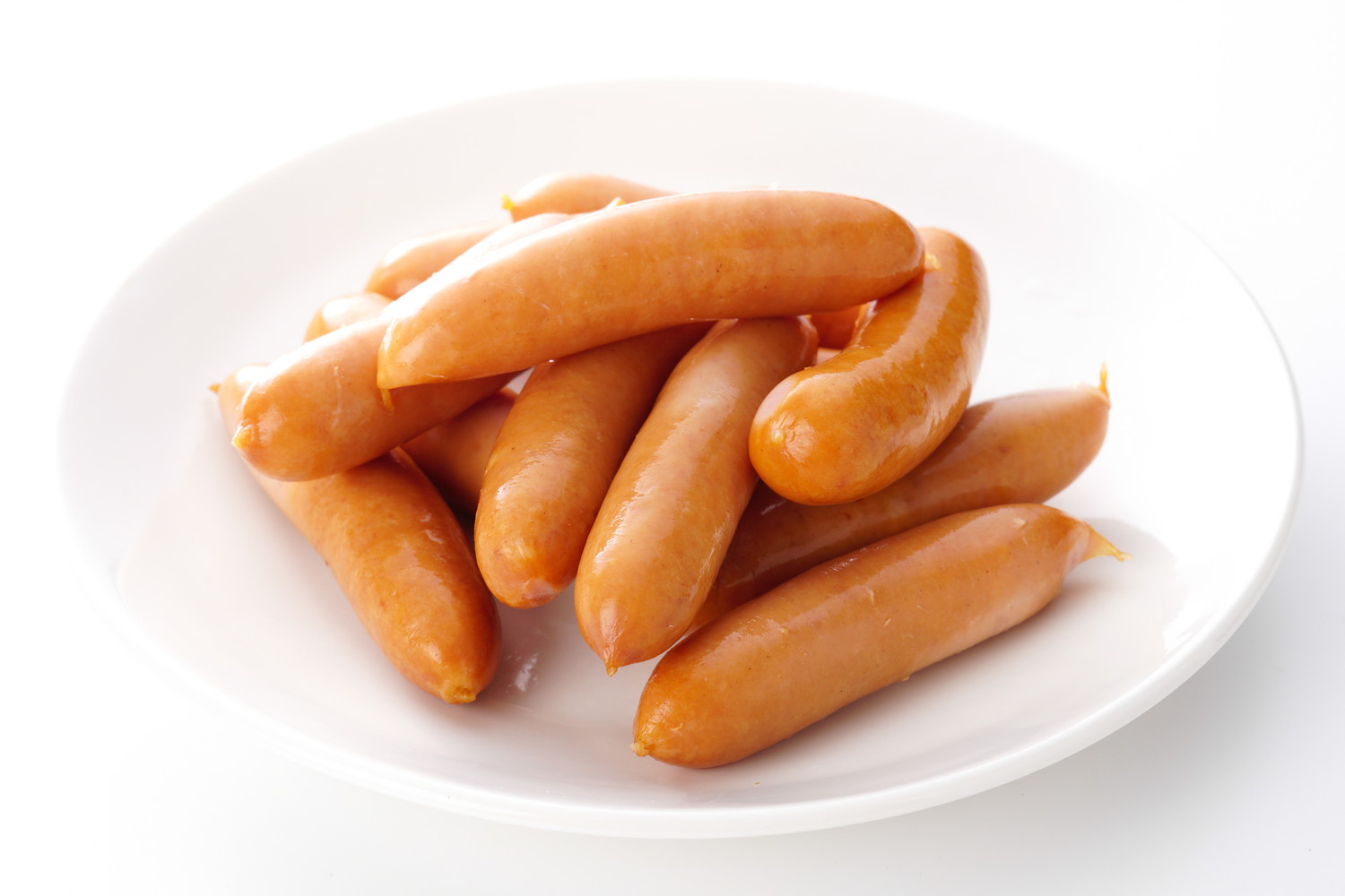 お皿の上に盛られたウインナー